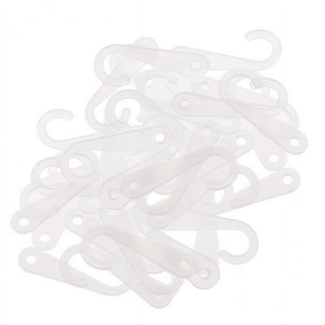 5x 50 Uds 4,5 Cm de Plástico en Apariencia de J Ganchos para Colgar Calcetines para Accesorios de Ropa - Negro, Individual 5 piezas