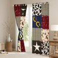 thumbnail image 3 of Castle Fairy Western Cowboy Blackout Curtains Set of 2 (52x84 Each) for Boys Girls,Geometric Plaid Window Curtains,Texas Star Horseshoe Curtains and Drapes,Lightweight Room Decor, 3 of 6