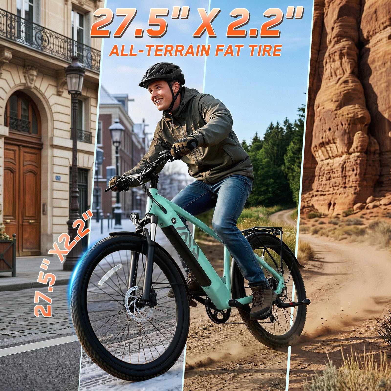 TST Electric Bike for Women, Peak 1000W E-Mountain Bicycle, 27.5" Tire EBike with 48V/15Ah Battery