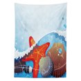 thumbnail image 3 of Ambesonne Starfish Tablecloth Rectangular Table Cover, Foaming Ocean, 60"x84", Multicolor, 3 of 4