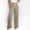 Beige, variant on Women's High Rise Wide Leg Baggy Stretchy Loose Flare Bell Bottom Denim Jeans Beige L