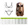thumbnail image 4 of SEARCHI Sexy Women Bikini Split Swimsuit Push- Bra Bikini Set Two Piece Swim Suit Solid Color Beachwear Bathing Set, 4 of 6
