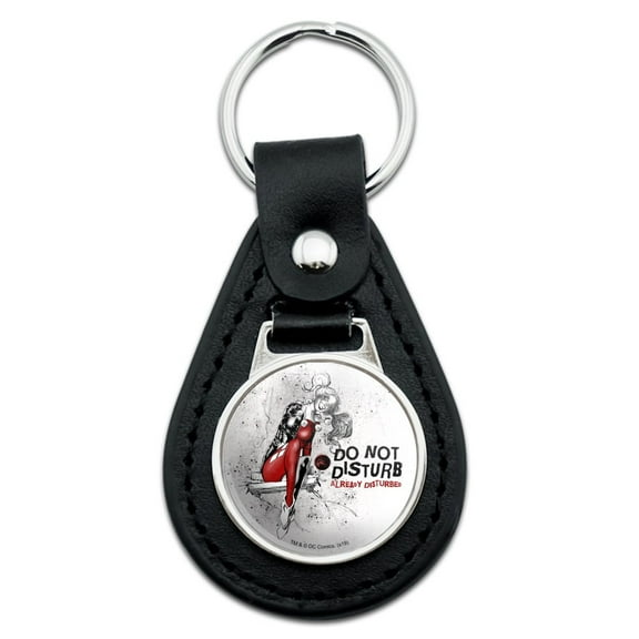 Black Leather  Harley Quinn Already Disturbed Keychain