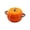 Orange, variant on LSLJS 1800ML Ceramic Soup Bowl with Lid Pumpkin Shape Soup Bowl for Home Use Large Double Ears Noodles Bowl