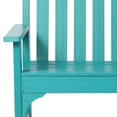 thumbnail image 3 of WestinTrends Malibu Outdoor 2-Person All-Weather HDPE Front Porch Garden Bench, Turquoise, 3 of 16