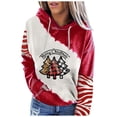 thumbnail image 2 of Qiopertar Liquidation Livraison Gratuite Mode Pull à Col Rond Imprimé pour Femmes Blouse à Capuche Chandail en Molleton Offres de la Semaine Moins de 5$, 2 of 7