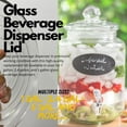 thumbnail image 2 of 1.75 Gallon Replacement Glass Lid for Glass Beverage Dispenser, Glass Beverage Dispenser Lid For Iced Beverage Dispensers, Cookie Wedding Candy Jar, 2 of 7