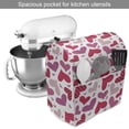 thumbnail image 2 of Valentines Stand Mixer Cover, Doodle Hand Drawns Love and Affection with Many Patterns, Kitchen Appliance Organizer Bag Cover with Pockets, 5 Quarts, Pink Ruby Dried Rose, by Ambesonne, 2 of 4
