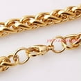 thumbnail image 2 of 3/4/5/6/7MM Women Men Chain Stainless Steel Wheat Braided Gold Tone Necklace Hot, 2 of 3