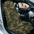 thumbnail image 2 of Xixirimido Army Green Camouflage Print Car Seat Cover Towel Sweatproof Gym Seat Protector with Non-Slip Backing Universal Fit Front Seat Mat for Sports, Beach, Swimming2Pack, 2 of 8
