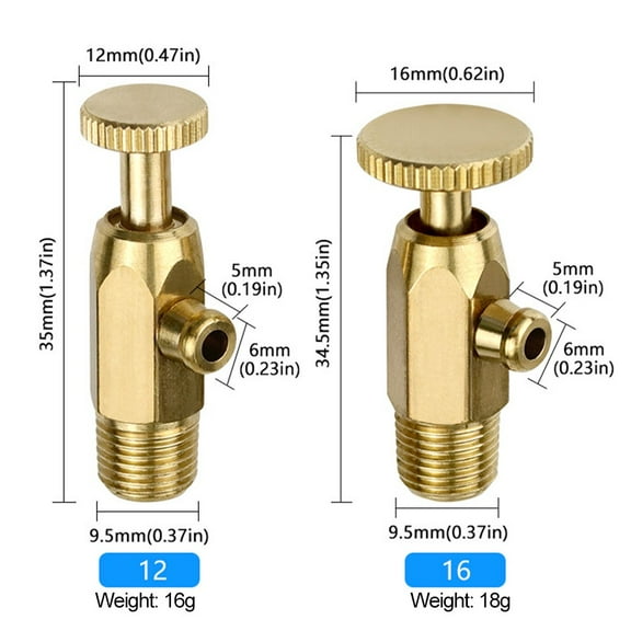 1Pc Brass Air Pressure Release Valve Water Valve Part Accessory for Water Heater 16 Thread
