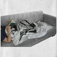 thumbnail image 6 of Loon Soft Flannel Fleece Throw Blanket, Pencil Sketch Illustration of Mother and Baby Silhouettes Swimming in Pond, Cozy Plush for Indoor and Outdoor Use, 60" x 80", Charcoal Grey White, by Ambesonne, 6 of 6