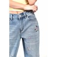 thumbnail image 4 of Jeans Wide Leg con flores bordadas /Juvenil, 568 (Azul claro) azul 11, 4 of 6
