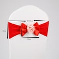 thumbnail image 6 of Dserhfy Chair Decoration, Flower Design Stretchy Stunning Visual Effect Universal Decorative Spandex Banquet Event Decor Bow-knot Chair Sashes, 6 of 8