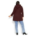 thumbnail image 2 of Avenue Women's Plus Size Faux Wool Plain Coat, 2 of 2
