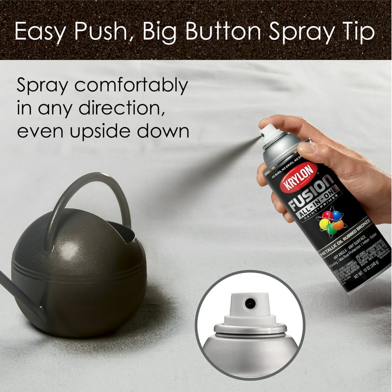 Krylon K02771007 Fusion All-In-One Spray Paint for Indoor/Outdoor Use,  Metallic Oil Rubbed Bronze, 12 Ounce (Pack of 1) 