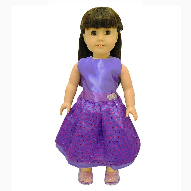 American girl 2024 doll purple dress