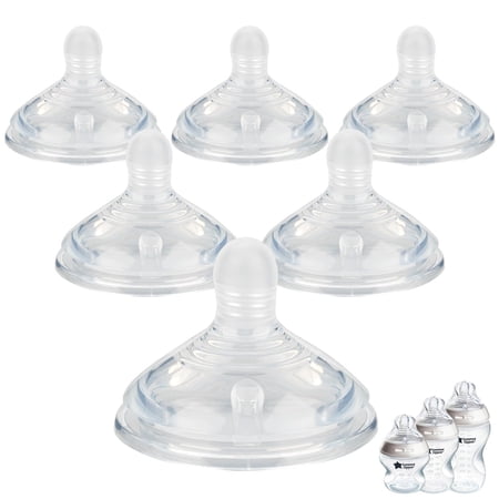 Silicone Baby Bottle Nipples for Natural Start Anti-Colic Bottles &Advanced Anti-Colic Bottles,Closer to Nature Bottles,Medium Flow,Size 2 Nipple,3m+, 6 Count