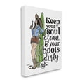 thumbnail image 3 of Cowgirl Soul Clean & Boots Dirty Phrase Novelty Graphic Art Gallery Wrapped Canvas Print Wall Art, 3 of 7