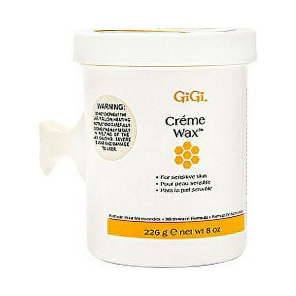 GiGi Crème Wax for Sensitive Skin - Microwave Hair Removal Wax, 8 Ounces