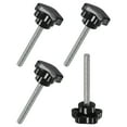 thumbnail image 1 of Uxcell 4-Pack Perillas de Sujeción en Estrella, Tornillo de Mano de Rosca Macho M6x50mm [31mm, Negro], 1 of 1