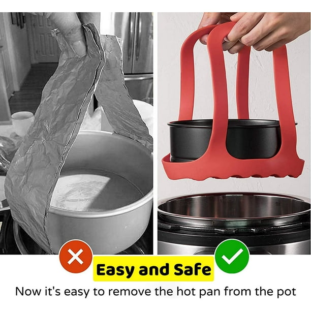 Hongchun Silicone Trivet For Instant Pot Fits 6 8 Qt Instapot Ninja Foodi and Other Pressure Cookers 3 in 1 Egg Rack and Roasting Rack