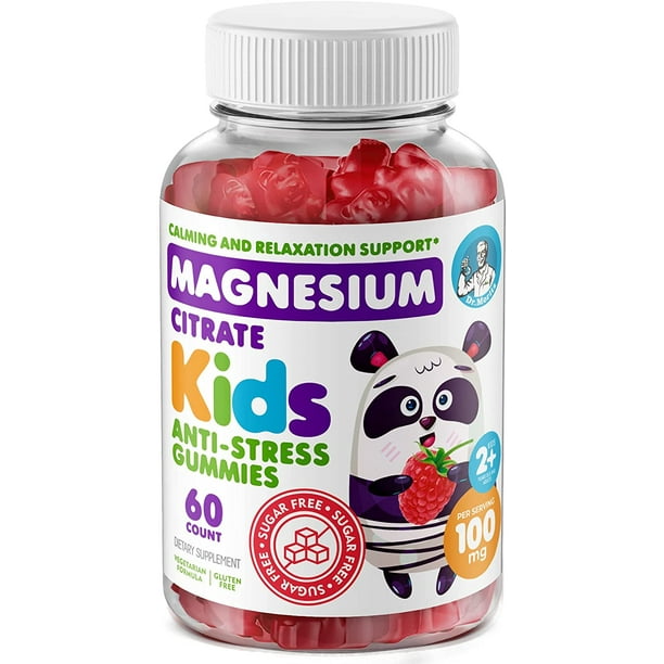 Kids Magnesium Gummies SugarFree Calm Magnesium Gummies Supplement