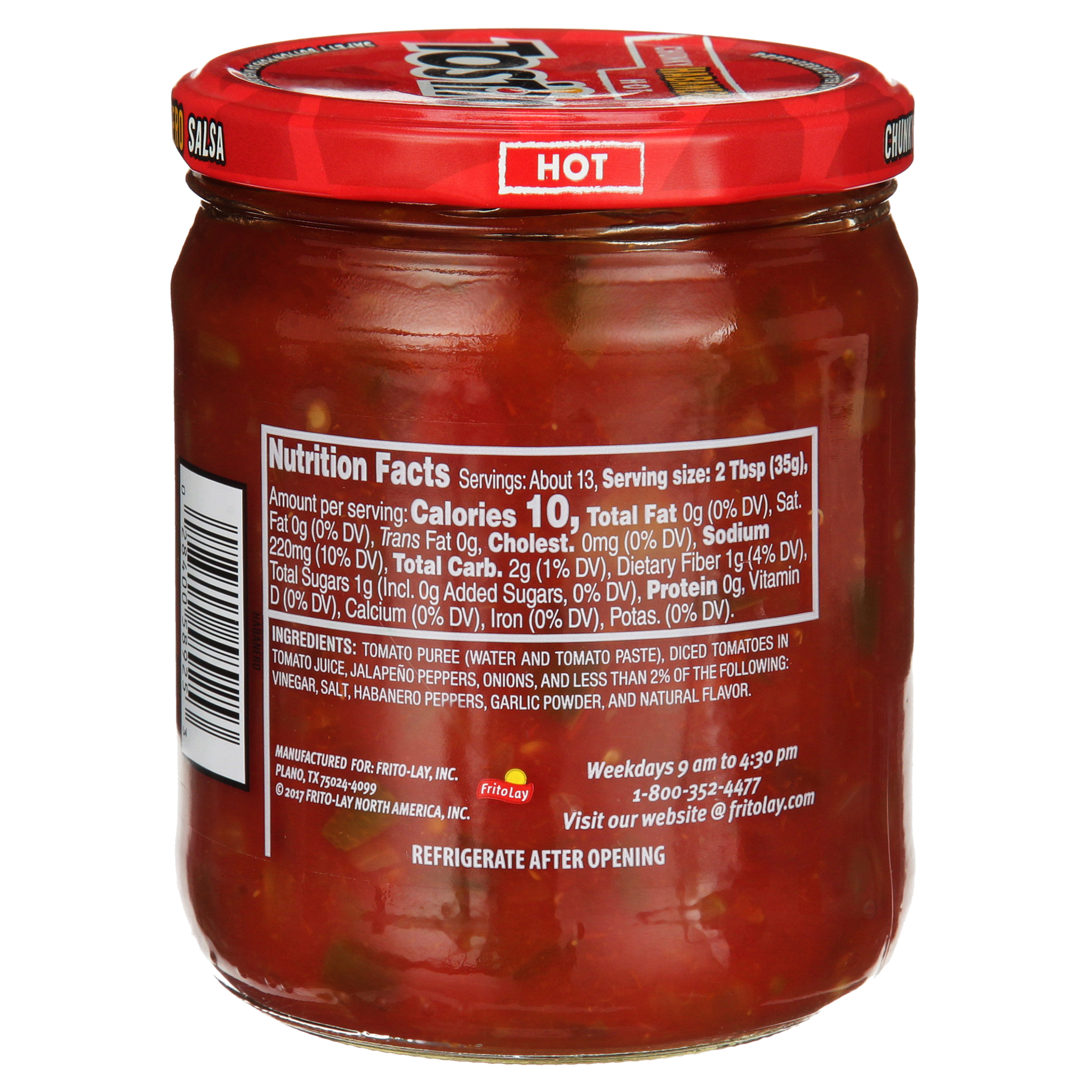 Tostitos Chunky Habanero Salsa, 15.5 oz, Single Jar pack - image 3 of 9