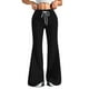 thumbnail image 1 of Pantalones de yoga de mujer con forro polar y cintura alta - Pierna recta ancha, bolsillos - Pantalones para hacer ejercicio/correr/sudar para todas las estaciones, 1 of 6