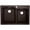 Mocha, variant on Frankeusa Eo33229-1 Ellipse 22" Double Basin Undermount Granite Composite Kitchen Sink -