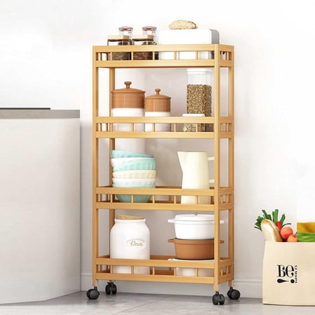 ColourTree Mendivil 24", 4 Rows Shelving Unit with Wheels