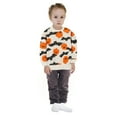 thumbnail image 4 of Mercatoo Kids Toddler Boys Halloween Sweatshirt Cute Pumpkin Bat Print Crewneck Pullover T-Shirt Long Sleeve 𝐀thletic Tops, 4 of 5