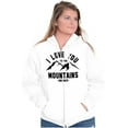 thumbnail image 3 of Love You To Mountains Hiking Couple Unisex Fleece Graphic Zip Up Hoodie Brisco Brands 4X, 3 of 5