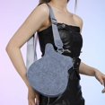 thumbnail image 6 of Jiibva Guitar Shaped Shoulder Bag Women Y2K Trendy Wide Strap Messenger Bag Ladies Luxury PU Leather Handbag, 6 of 7