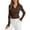 Brown, variant on Women‘s Long Sleeve Crew Neck Slim Fit Casual Basic Top Soft Everyday Comfort Tee Shirt Stretch Tee Athletic Wear for Woman Spandex T Shirts for Women Turtle Neck Top for Women Pack Long
