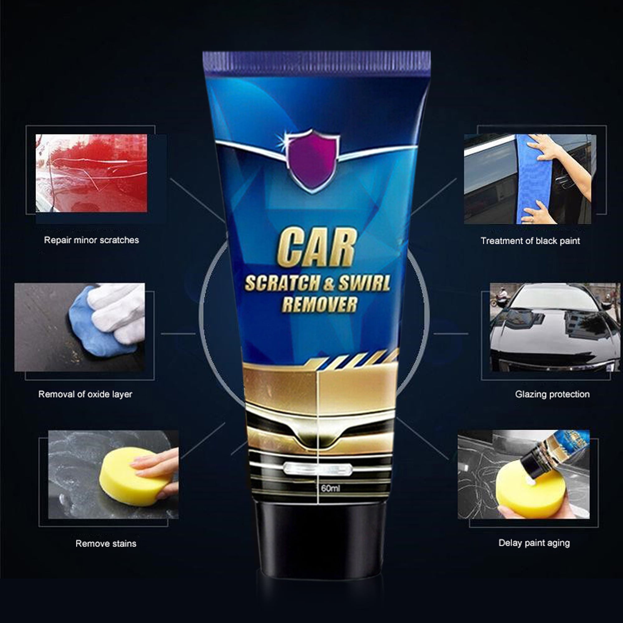 FANNYC Scratch And Swirl Remover - Car Scratch Remover - Polish & Paint  Restorer - Car Scratch Repair Wax-Easily Protect Repair Paint Scratches,  Water Spots 