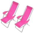 thumbnail image 4 of 2Pcs Beach Lounge Chairs Photo Props Kids Plaything Mini House Decorative Chairs, 4 of 4