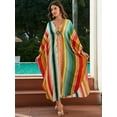 thumbnail image 2 of Women's Plus Size Kaftan Dress – Plus Size Maxi Dress Moo Moos Beach Cover Up,Bathing Suit Cover-Up Loungewear, 2 of 9