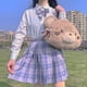 thumbnail image 3 of Faldas plisadas de uniforme escolar para niñas, uniforme escolar japonés, falda a cuadros de cintura alta, uniformes JK sexys para mujer, conjunto completo, 3 of 5
