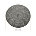 thumbnail image 2 of Uxcell 6pcs Round Braided Placemats 14" Non-Slip Round Table Mats for Dining Tables Washable Heat Insulation Woven Placemats, Black Grey, 2 of 7