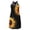 a-Yellow16648, variant on Womens Boho Feather Print Halter Neck Dress Crisscross Hollow Detail Sleeveless Loose Fit Casual Swing Dress For Summer Daily Wear Elegant Dress