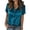 Blue, variant on Satin Blouses for Women Silk Button Down Shirts Short Sleeve Business Casual Tops White
