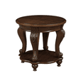 thumbnail image 5 of Hassch Round Side Table, 2-Tier End Table, 22" Small Accent Table for Living Room, Bedroom, Easy Assembly, Cherry, 5 of 6