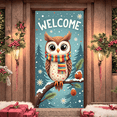 thumbnail image 3 of Winter Scene Welcome Banner Snow Forest Bird Art for Home Decor Holiday Decoration Winter Party, 3 of 9