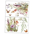 thumbnail image 3 of 2 pegatinas de pared florales de , calcomanías de flores, pegatinas de pared de , decoración del hogar para superficies de madera,, 3 of 9