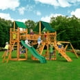 Gorilla Playsets Pioneer Peak Wooden Swing Set with Sunbrella® Canvas