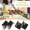 thumbnail image 5 of Fotbe Gothic Skull Drape for 4Pcs Oven Mitts and Pot Holders, 500℉ Heat Resistant Oven Mitts , Non-Slip Silicone Surface Safe for Baking, Cooking, BBQ, 5 of 6