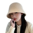 thumbnail image 2 of Dengjunhu Low Profile Bucket Hat for Women Men Woolen Yarn Winter Thermal Knit Fisherman Cap for Daily Life, 2 of 7