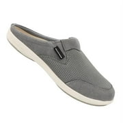 GeckoMan Men's Arch Support Slipper Loafers Plantar Faciitis Canvas House Slipper for Men Indoor Outdoor, Slip On Clog Slides Shoes with Anti-Skid Rubber Sole