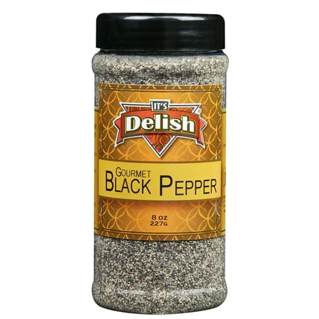 Gourmet Ground Black Pepper by Its Delish, 7 oz Meduim Jar